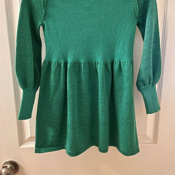 Lilly Pulitzer Caila Sweater Dress Botanical Green Metallic Girls S (4-5) NWT - Picture 11 of 11